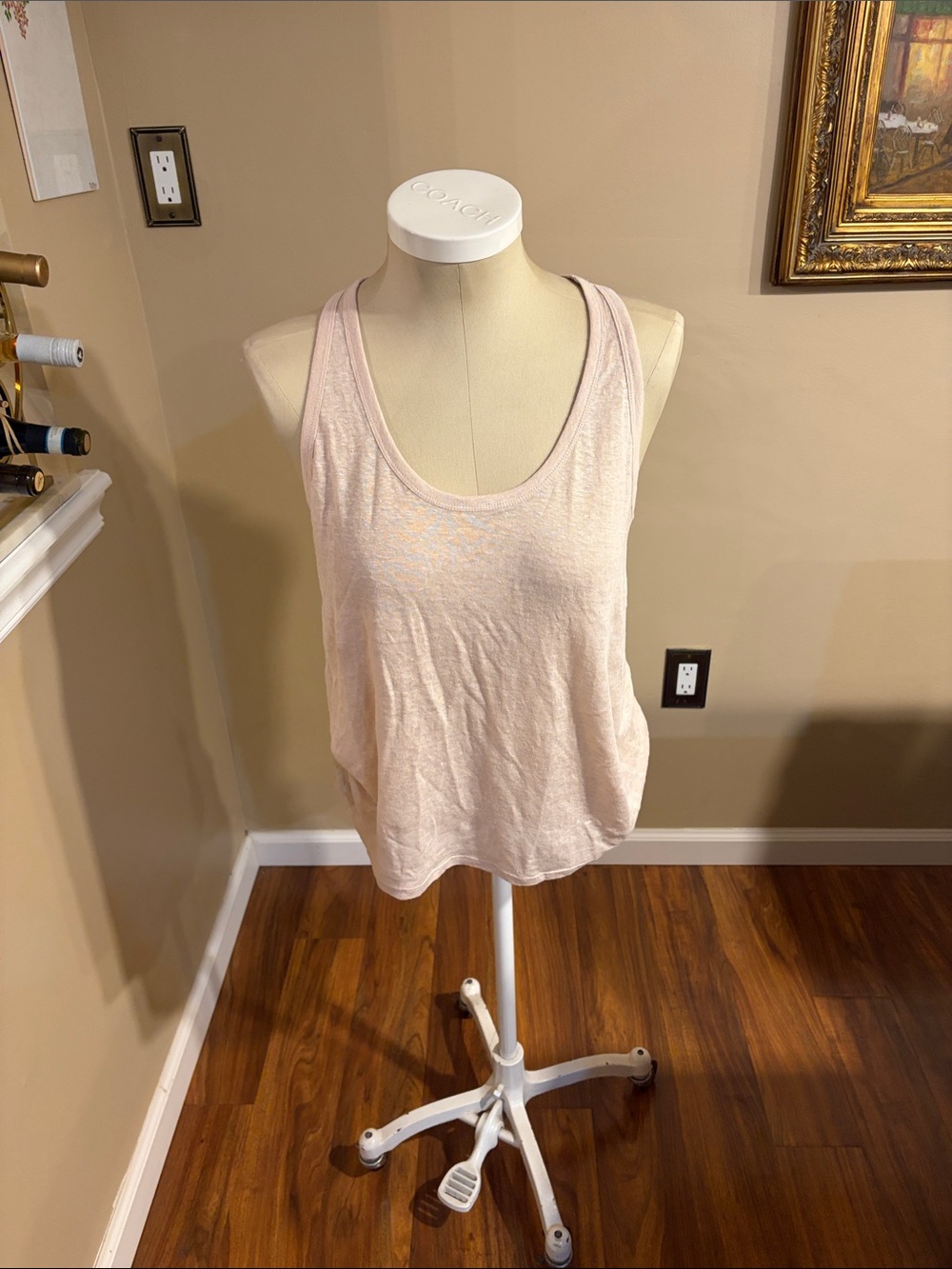 Express Light tan Scoop Neck Tank Top